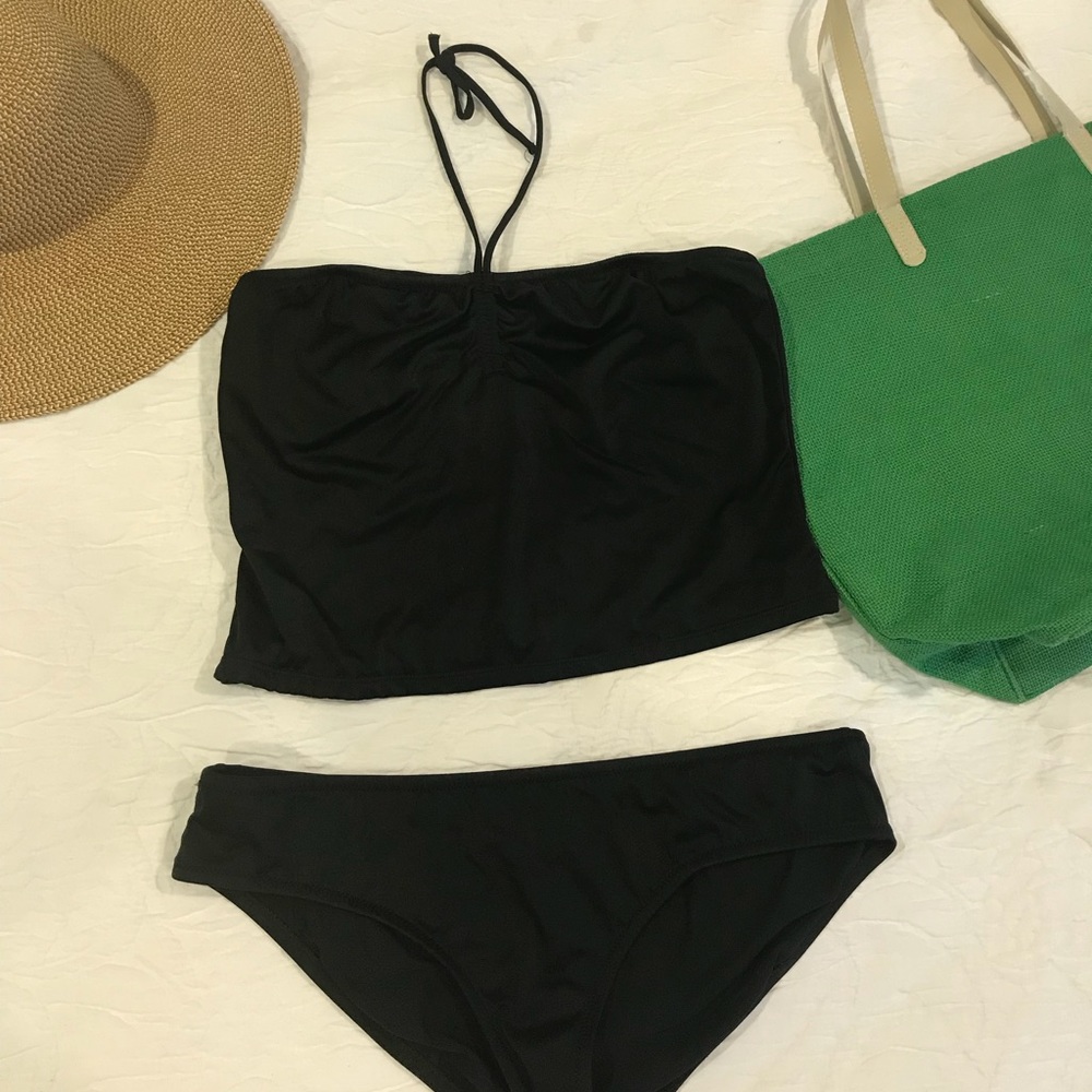 VGUC J. crew black tankini